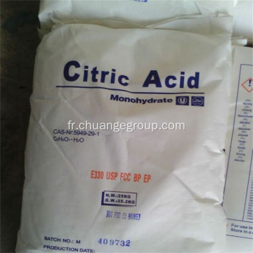 Grade alimentaire acidulant acide citrique BP 98